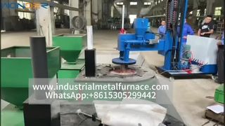 Forno cadinho de grafite com queimador de pellets de madeira – poluição zero, baixas emissões