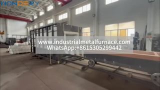 Forno elétrico personalizável com carrinho | Tratamento térmico de precisão para peças industriais de grande escala