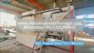 Forno de tratamento térmico de correia de malha de resistência elétrica contínua para peças metálicas - economia de energia