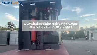 Forno de fusão de alumínio de 1500 kg com potência KGPS e tampa hidráulica - Vídeo de envio