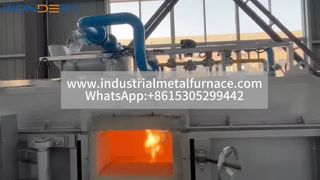 Forno reverberatório de alumínio inclinável a gás de 1 tonelada | Para produção de lingotes de alumínio e barras redondas
