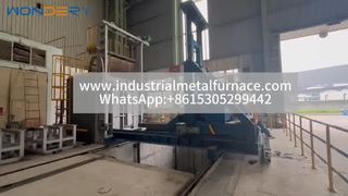 Forno automatizado de tratamento térmico com carregamento de empilhadeira: têmpera em alta velocidade para metais pesados ​​| WUXI