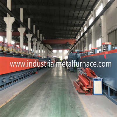qualidade  960kw Natural Gas Chain Type Mesh Belt Furnace 55Cr3 1500 X 14000 X 200mm Fábrica