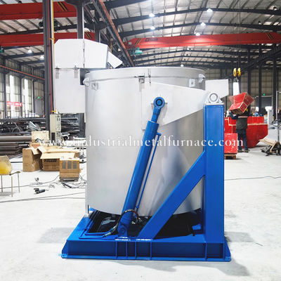 comprar Hydraulic Tilting Design 500KG ZINC Natural Gas Tilting Zinc Melting Furnace online manufacture