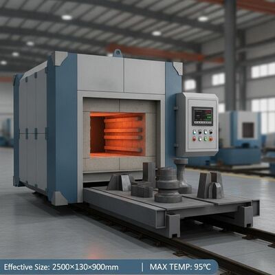 comprar Forno de fogão elétrico com tamanho efetivo de 2500×1300×900 mm e temperatura nominal de 950°C para tratamento térmico Fabricação em linha
