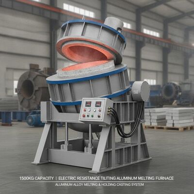 comprar Forno de fusão de alumínio de resistência elétrica com inclinação hidráulica e controle de temperatura inteligente PID Fabricação em linha