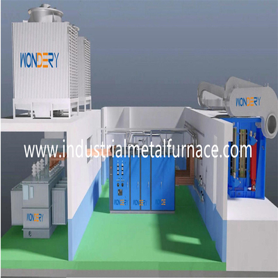 Forno de fusão industrial eficiente Frequência de potência 50/60Hz Tempo de aquecimento 0-999min