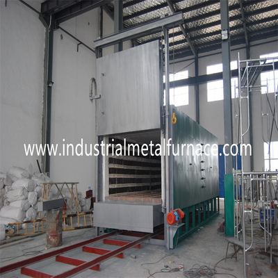 Tipo tipo giratório inferior fornalha 4000kg do trole do vagão da lareira 900KW do carro do tratamento térmico