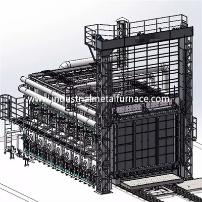 Fornalha de lareira inferior ateada fogo gás 4500×1500×1200mm do vagão do carro 1150℃