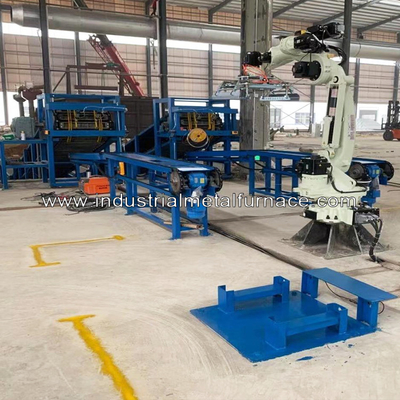 máquina de empilhamento de alumínio automática do lingote 6.5kg com robô 1200mm de Siemens