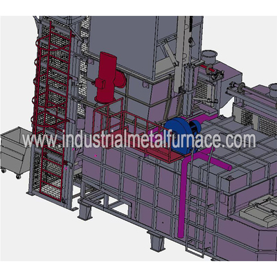 fornalha de derretimento de alumínio industrial ateada fogo gás de 250kg/H Cntinuous, fornalha de derretimento de alumínio da sucata