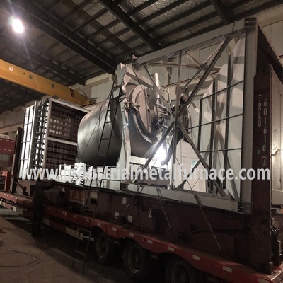 Forno de fusão automático PLC de metal / forno de fusão de gás de alumínio 10-12M Por Min Velocidade de rotação