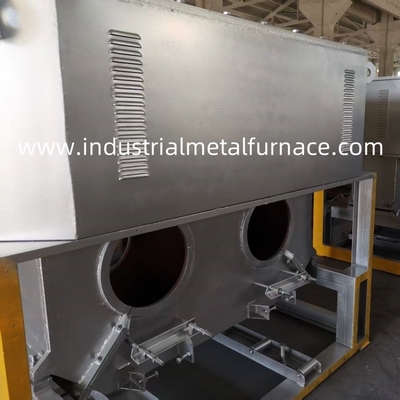 Forno de indução de fusão de metais de fundição por gravidade industrial de 2 câmaras para cobre