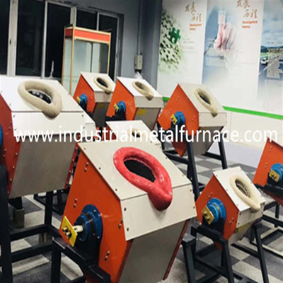 10KG que inclina o tipo indução de aço Heater Melting Metal 35KW da fornalha de derretimento