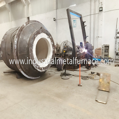 Da fornalha de cobre industrial da fusão do metal do gás 4000KG natural fornalha giratória